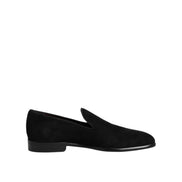 Mocassins à enfiler en daim noir Dolce & Gabbana Chaussures habillées