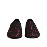 Mocassini Slip-on Jacquard Rossi e Neri Dolce & Gabbana