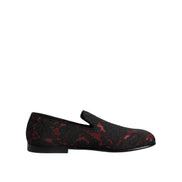 Mocassini Slip-on Jacquard Rossi e Neri Dolce & Gabbana