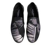 Scarpe da uomo sneakers slip-on nere Tropical Dolce & Gabbana