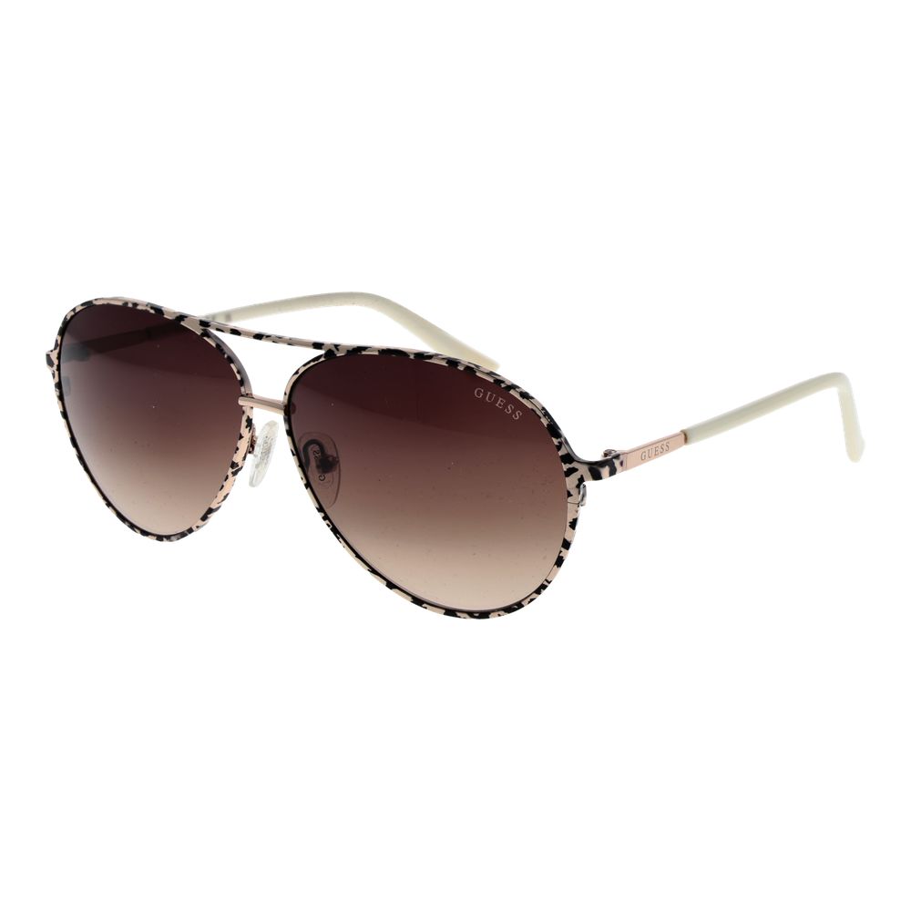 Lunettes de soleil Guess en métal beige