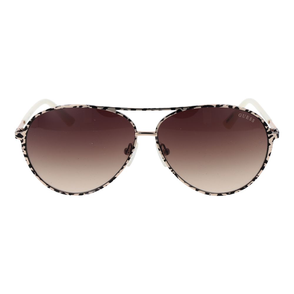 Lunettes de soleil Guess en métal beige