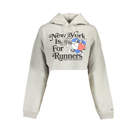 Tommy Hilfiger Felpa Donna in Cotone Grigio