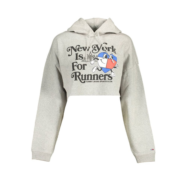 Tommy Hilfiger Felpa Donna in Cotone Grigio