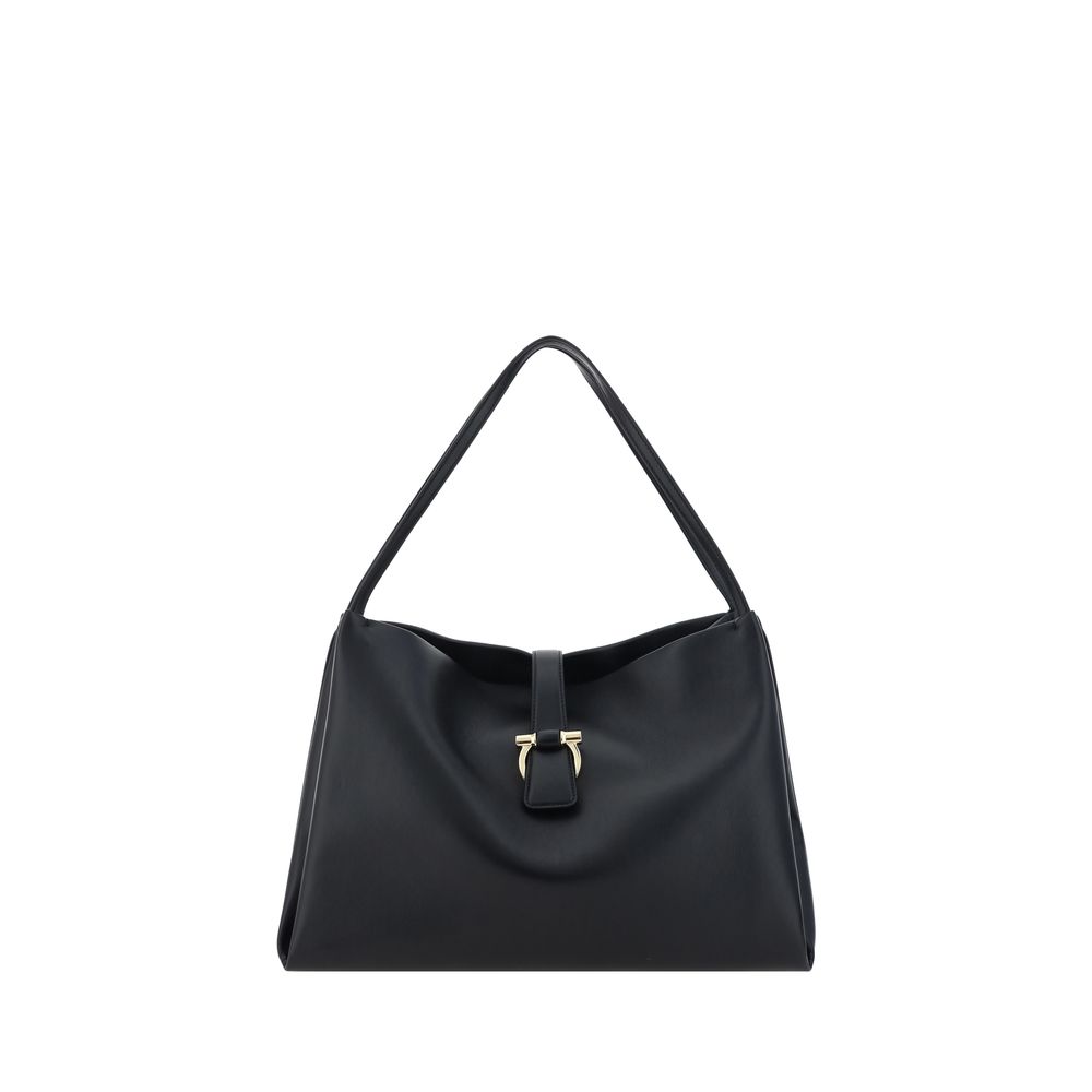 Ferragamo Black Calf Leather Handbag