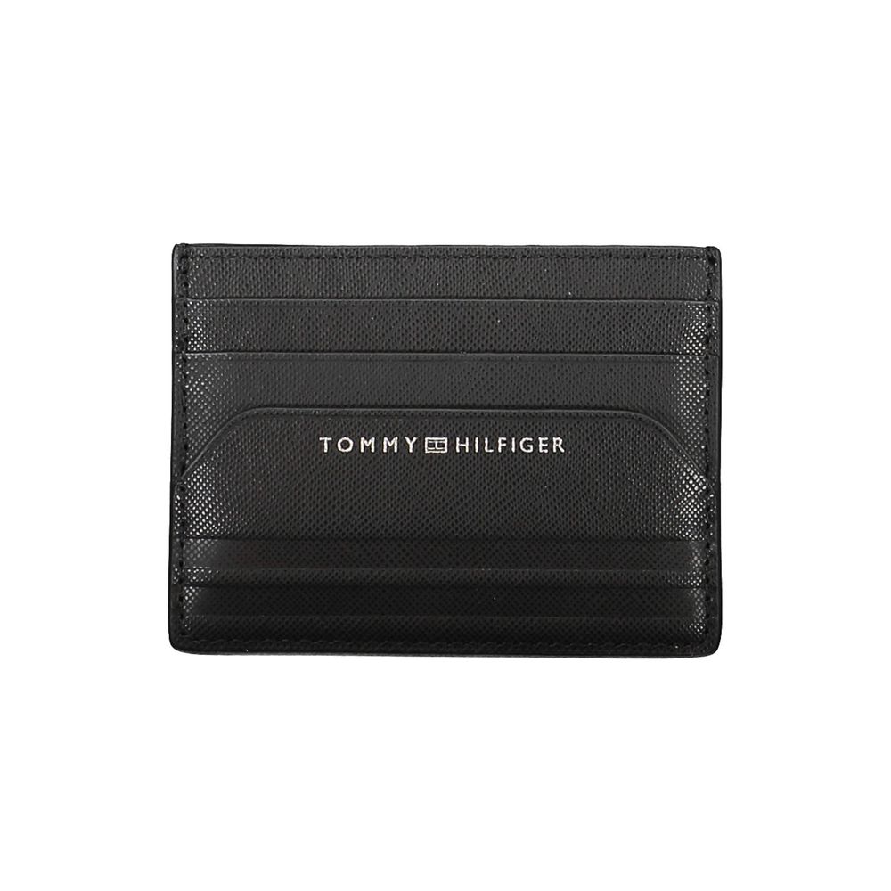 Portafoglio da uomo Tommy Hilfiger in pelle nera