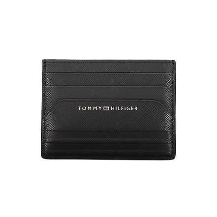 Portafoglio da uomo Tommy Hilfiger in pelle nera