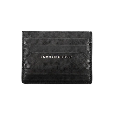 Portafoglio da uomo Tommy Hilfiger in pelle nera
