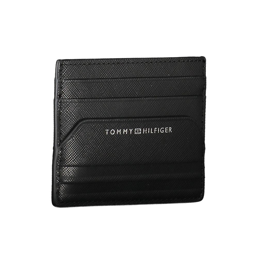 Portafoglio da uomo Tommy Hilfiger in pelle nera