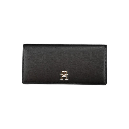 Portefeuille femme en polyuréthane noir Tommy Hilfiger