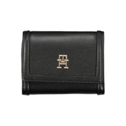 Portefeuille femme en polyuréthane noir Tommy Hilfiger