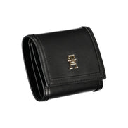 Portefeuille femme en polyuréthane noir Tommy Hilfiger