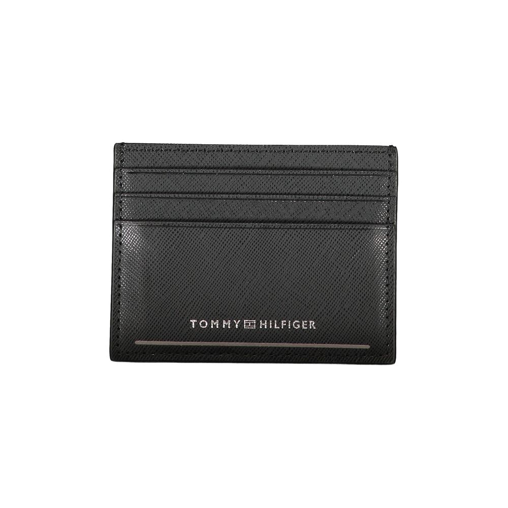 Portefeuille homme en cuir noir Tommy Hilfiger