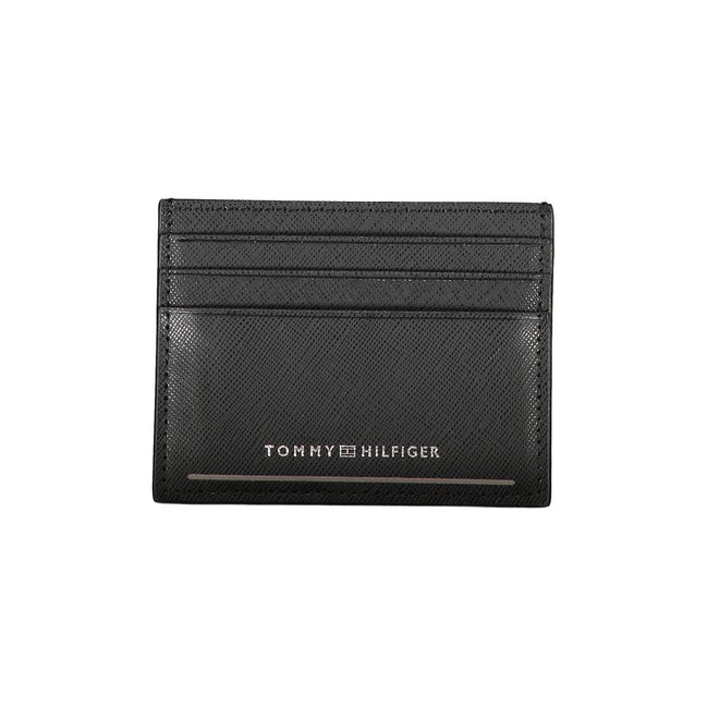 Portefeuille homme en cuir noir Tommy Hilfiger