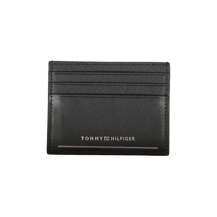 Portafoglio da uomo Tommy Hilfiger in pelle nera