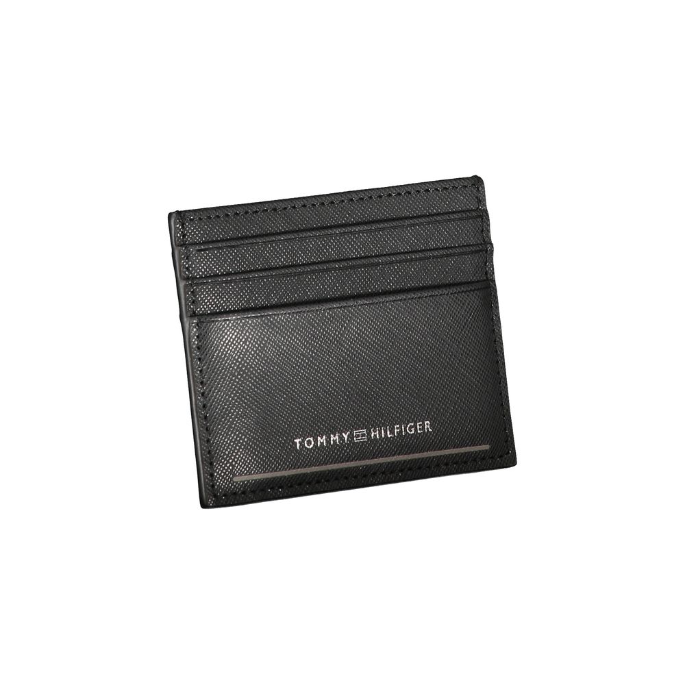 Portefeuille homme en cuir noir Tommy Hilfiger