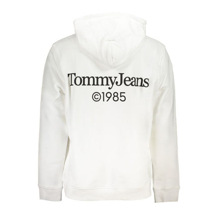 Felpa da uomo in cotone bianco con cappuccio Tommy Hilfiger