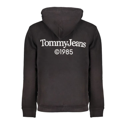 Felpa con cappuccio Tommy Hilfiger da uomo in cotone nero