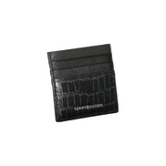 Portafoglio da uomo Tommy Hilfiger in pelle nera