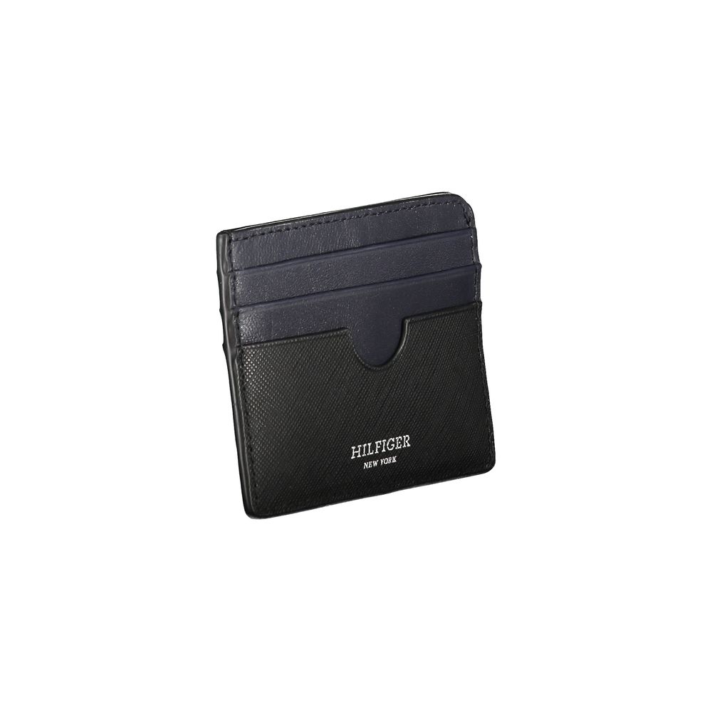 Portefeuille homme en cuir noir Tommy Hilfiger