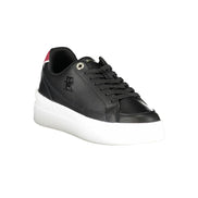 Tommy Hilfiger Black Leather Sneakers