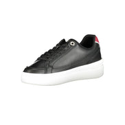 Tommy Hilfiger Black Leather Sneakers