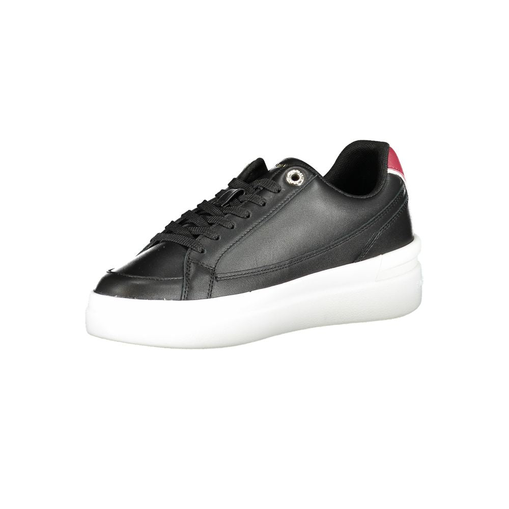 Tommy Hilfiger Black Leather Sneakers