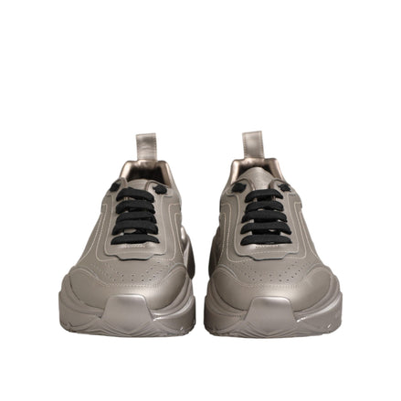 Dolce & Gabbana Scarpe da uomo sneakers DAYMASTER in pelle argento