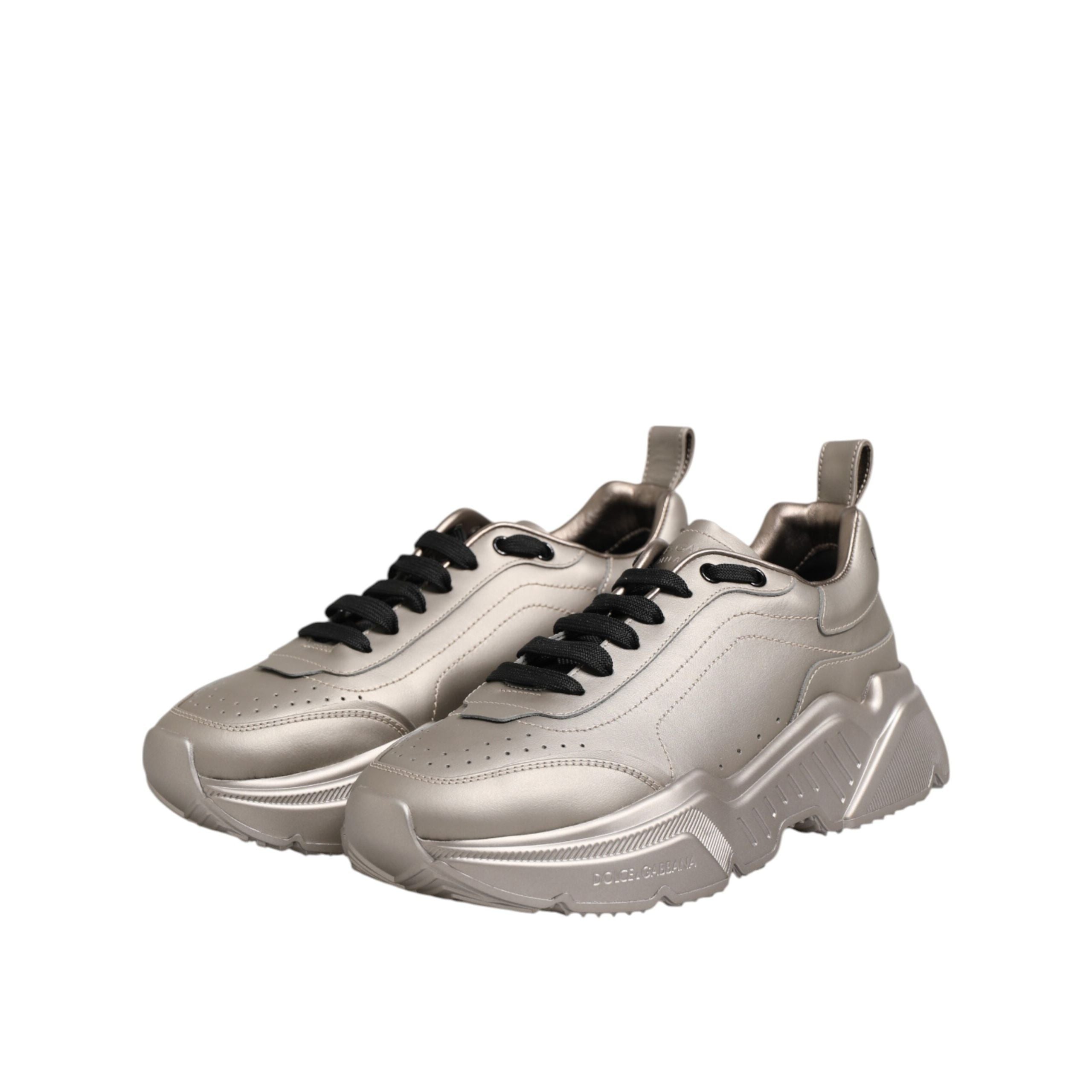 Chaussures baskets homme Dolce & Gabbana Silver DAYMASTER en cuir