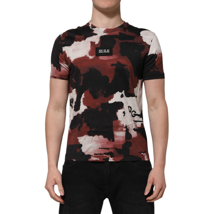 T-shirt Girocollo Uomo Camouflage Multicolor Dolce & Gabbana