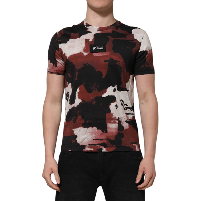 Dolce & Gabbana Multicolor Camouflage Crew Neck T-shirt
