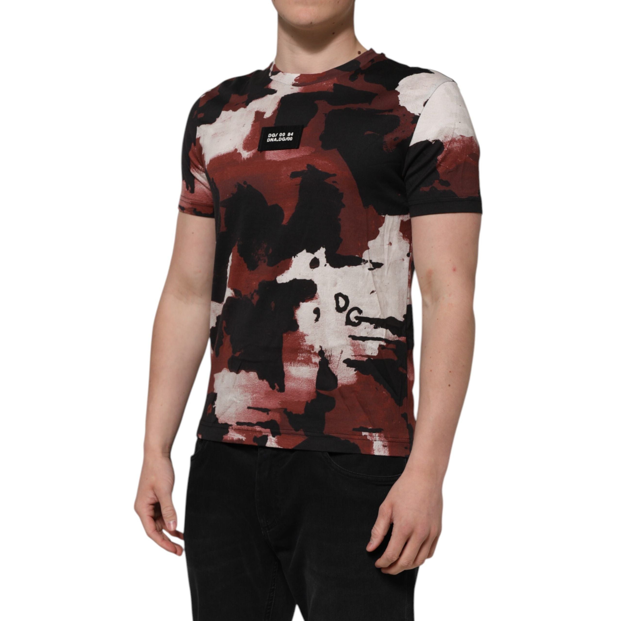 Dolce & Gabbana Multicolor Camouflage Crew Neck T-shirt