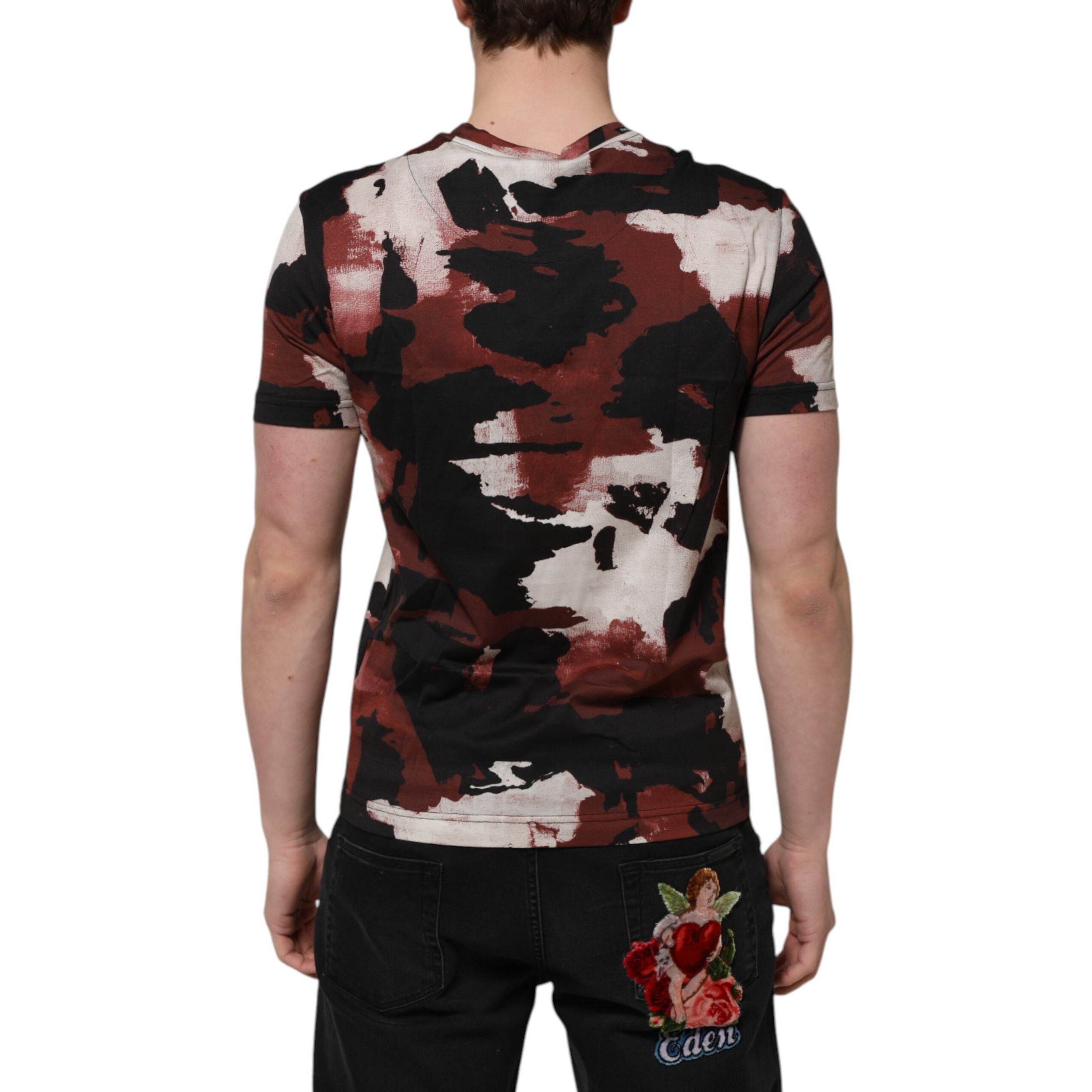 Dolce & Gabbana Multicolor Camouflage Crew Neck T-shirt