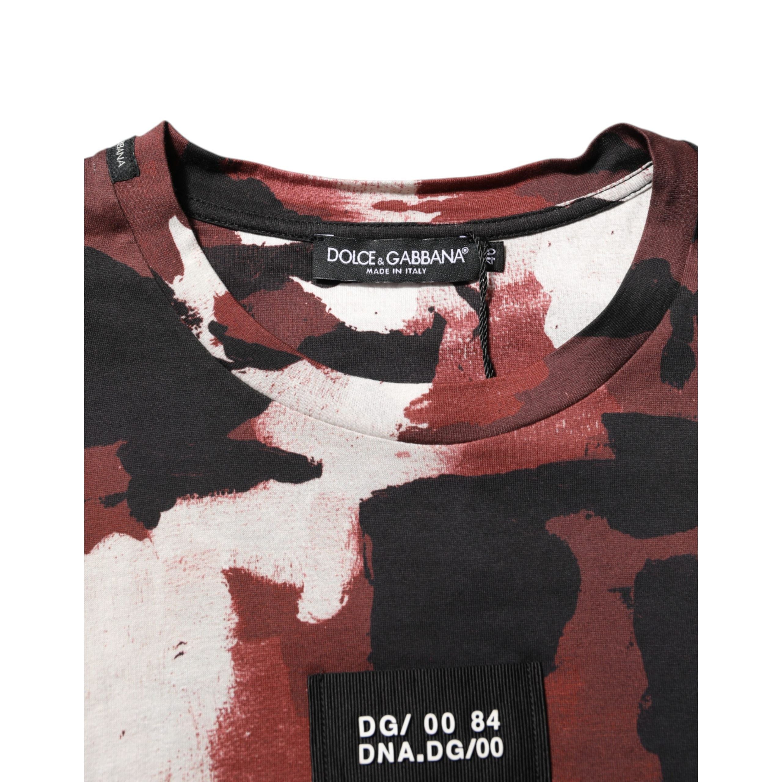 Dolce & Gabbana Multicolor Camouflage Crew Neck T-shirt