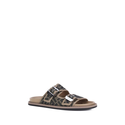 Fendi Brown Flat Sandals
