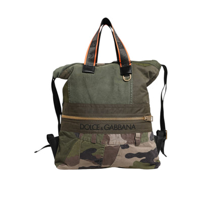 Borsa Zaino Rucksack Patchwork Verde Militare Dolce & Gabbana