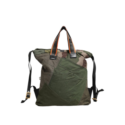 Borsa Zaino Rucksack Patchwork Verde Militare Dolce & Gabbana