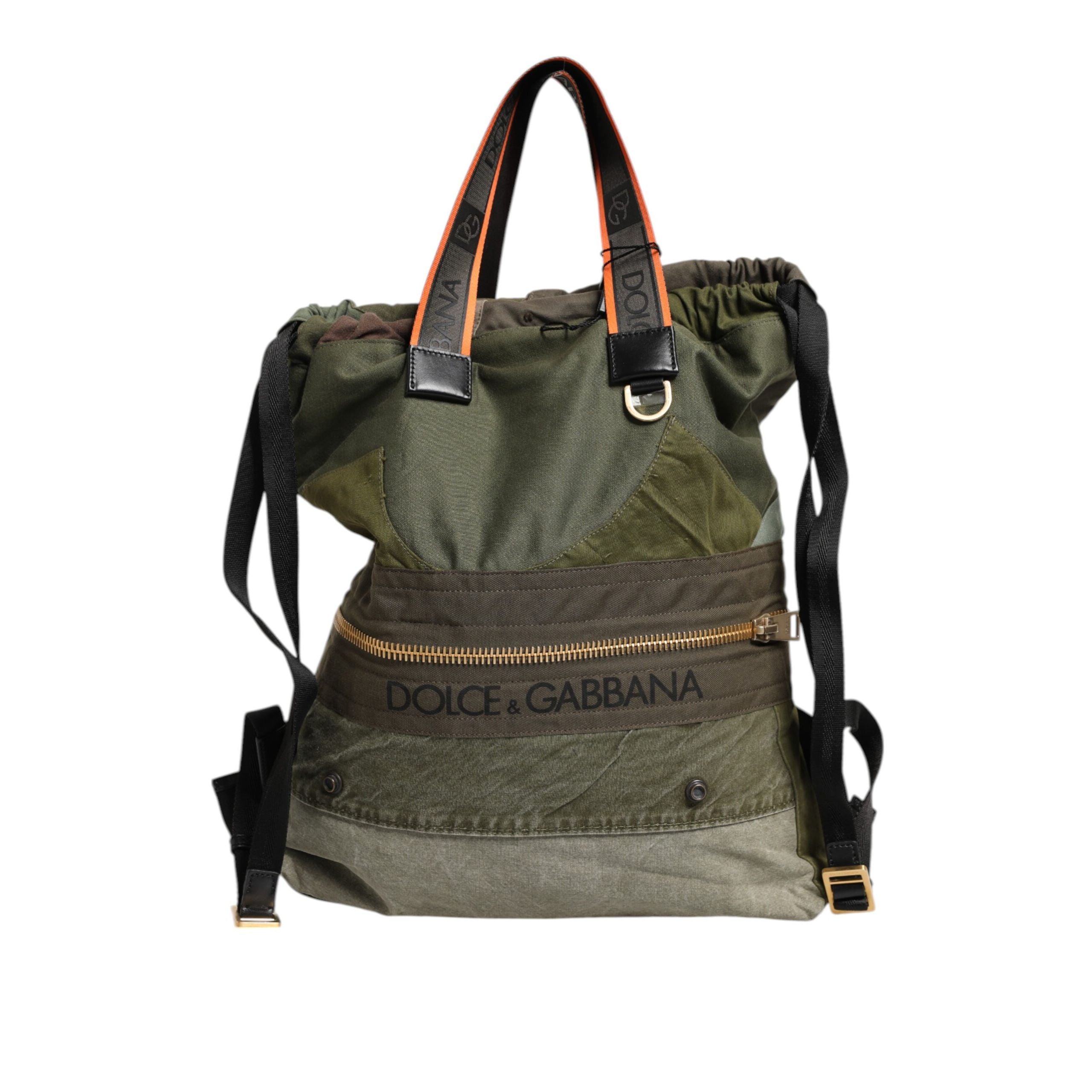 Borsa Zaino Rucksack Patchwork Verde Militare Dolce & Gabbana