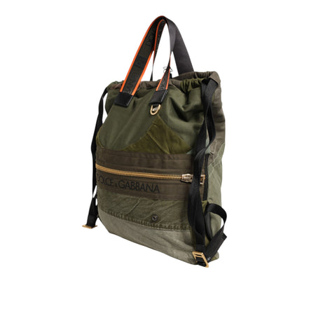 Borsa Zaino Rucksack Patchwork Verde Militare Dolce & Gabbana
