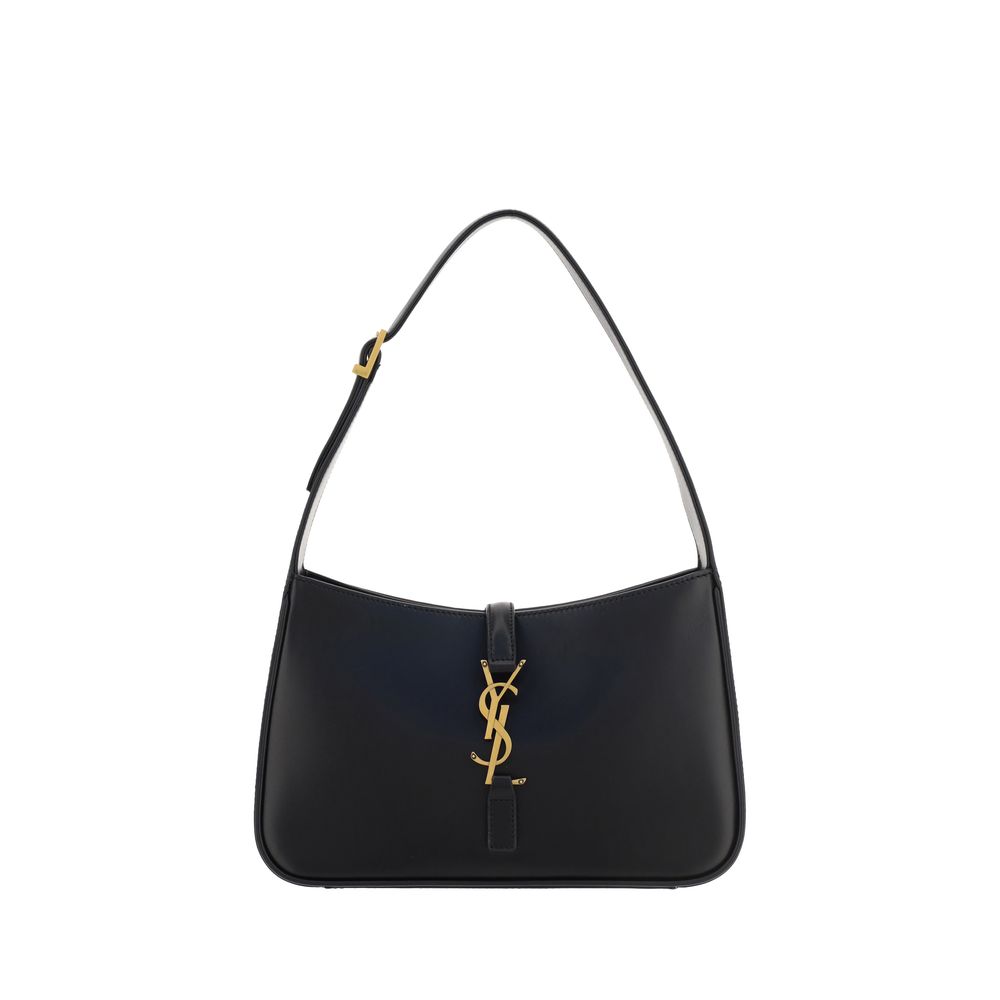 Borsa Saint Laurent in pelle di vitello nera Bos Taurus