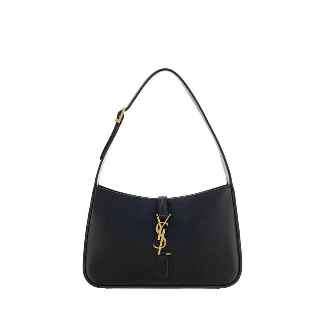 Borsa Saint Laurent in pelle di vitello nera Bos Taurus