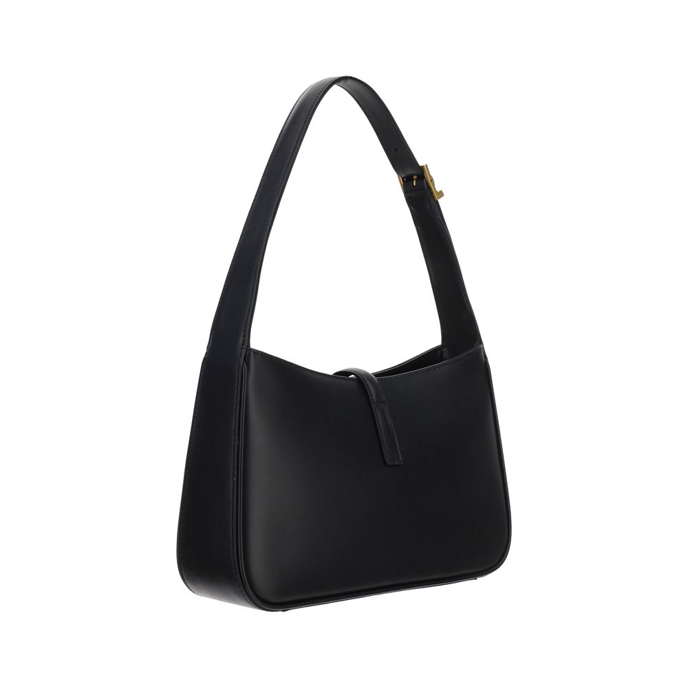 Borsa Saint Laurent in pelle di vitello nera Bos Taurus