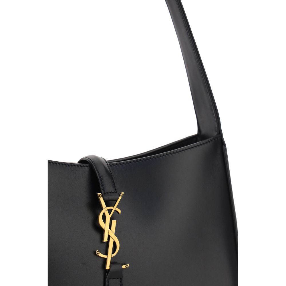 Borsa Saint Laurent in pelle di vitello nera Bos Taurus