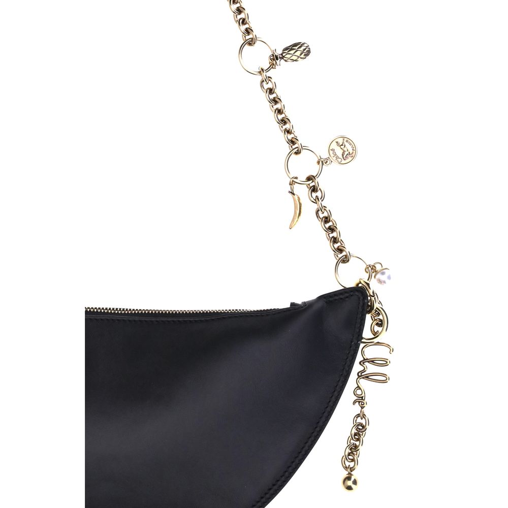 Chloé Black Calf Leather Shoulder Bag - Icons