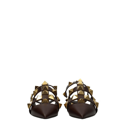 Sandali Valentino Garavani in pelle marrone