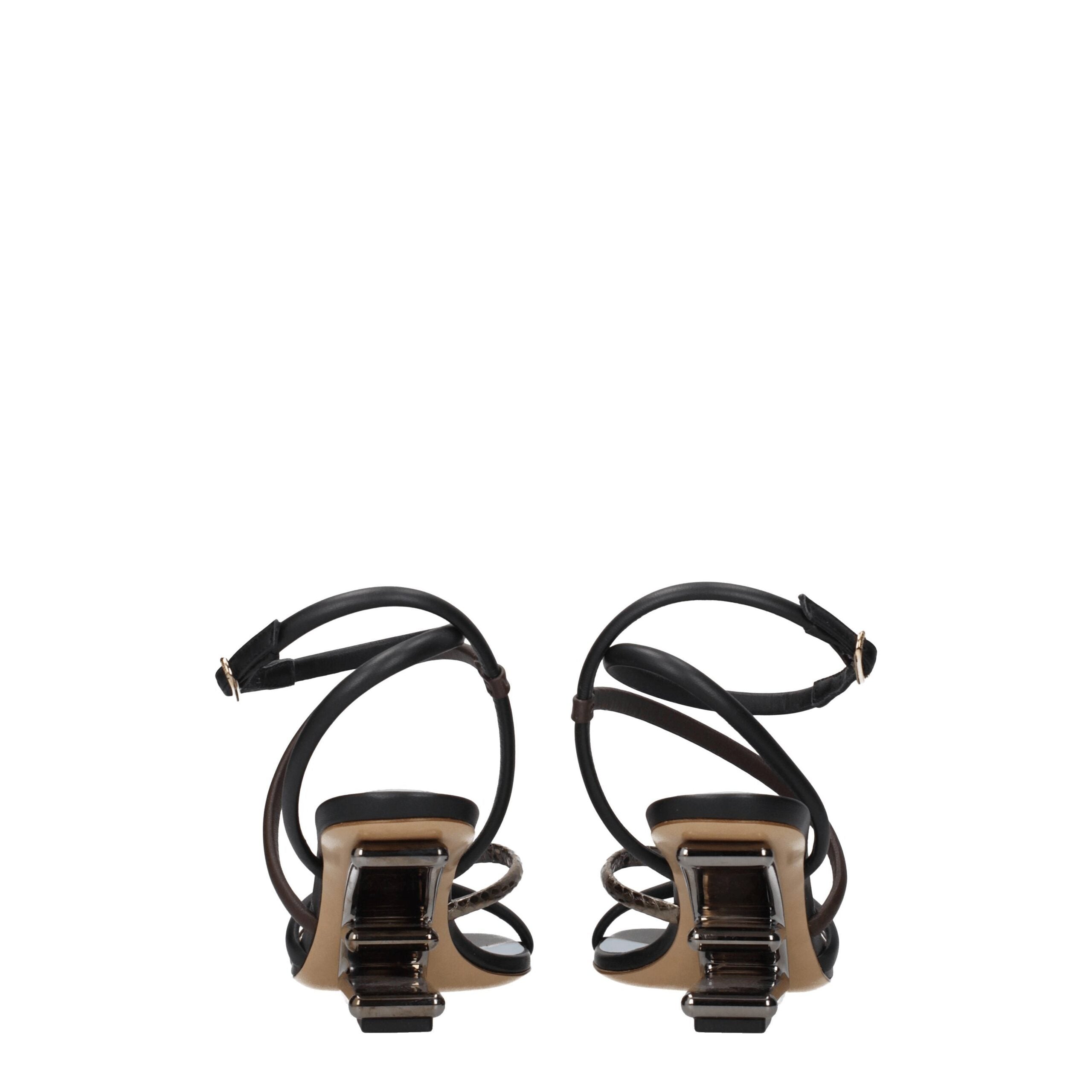 Sandali Fendi in pelle multicolore