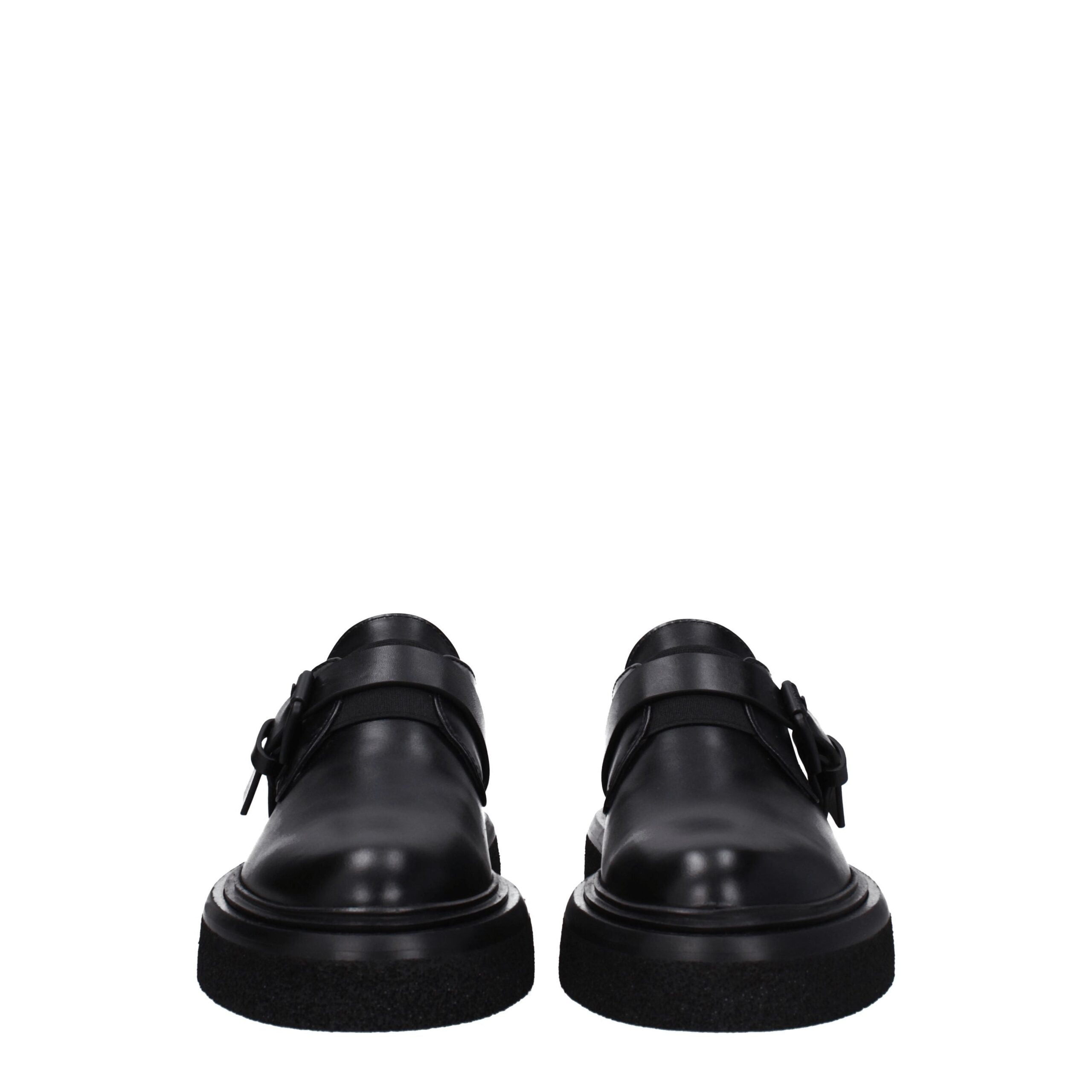Max Mara Black Leather Oxfords And Derbies