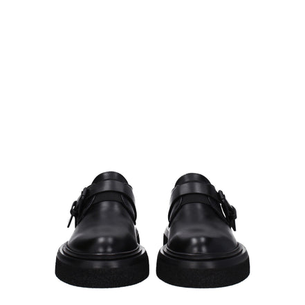Max Mara Black Leather Oxfords And Derbies