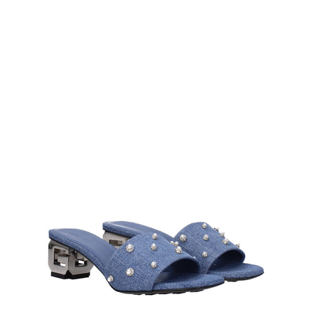 Sandales Givenchy en tissu bleu