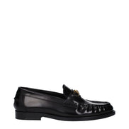 Mocassini slip-on neri in pelle Versace